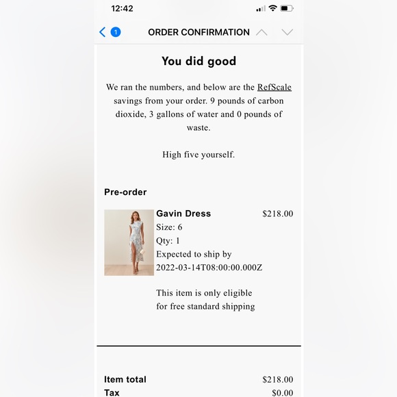 Reformation Gavin Dress in Blue Toile Size 6 - Picture 8 of 8